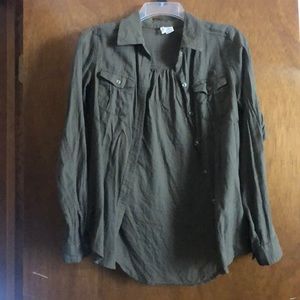 Green button down.